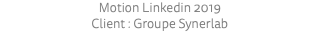 Motion Linkedin 2019 Client : Groupe Synerlab
